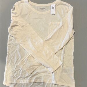 Old Navy Off-White Long Sleeve Tee